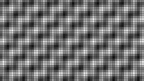 Monochrome pixel grid background with flashing square lights Stock Footage 335938271