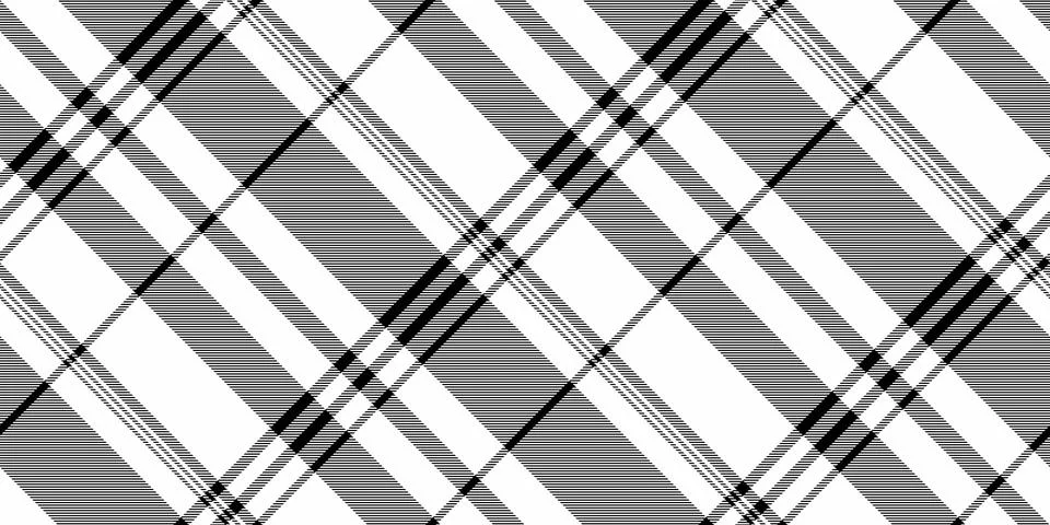 Monochrome plaid pattern, diagonally oriented. Fabriclike texture, ideal for  스톡 일러스트