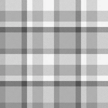 Monochrome plaid pattern with herringbone detail. Versatile graphic for backg Stock Illustration