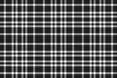 Monochrome plaid pattern with intersecting bands of stripes and herringbone t Stock Illustration