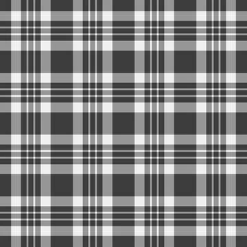 Monochrome plaid pattern. Seamless, versatile design for backgrounds, textile Stock Illustration