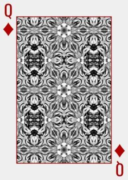 Monochrome Playing Card Back Design Stock Illustration