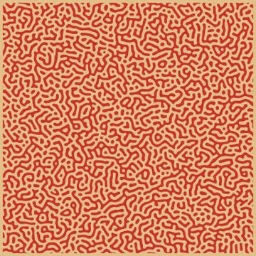 Monochrome reaction diffusion seamless pattern. Stock Illustration