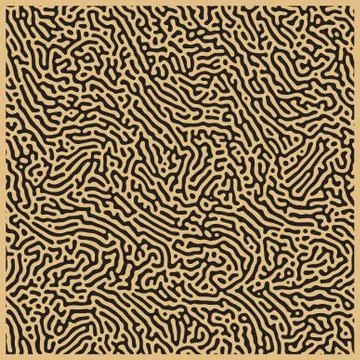 Monochrome reaction diffusion seamless pattern. Stock Illustration