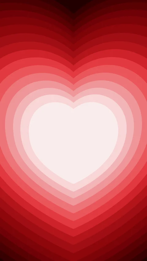 Monochrome red background of pulsating heart shaped tunnel. loop animation Stock-Footage 300366563