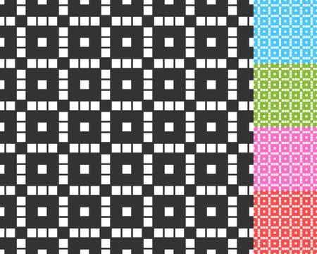 Monochrome repeatable pattern with structure of squares Stock Illustration
