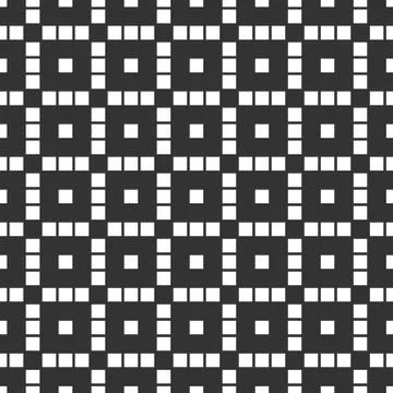 Monochrome repeatable pattern with structure of squares Illustrazione stock