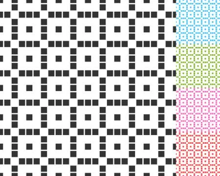 Monochrome repeatable pattern with structure of squares Illustrazione stock