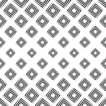 Monochrome repeating rectangular spiral pattern 스톡 일러스트