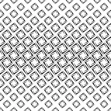 Monochrome repeating rectangular spiral pattern Illustrazione stock