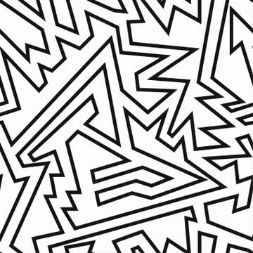 Monochrome retro seamless patter Illustrazione stock