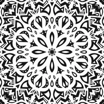 Monochrome retro seamless pattern Stock Illustration