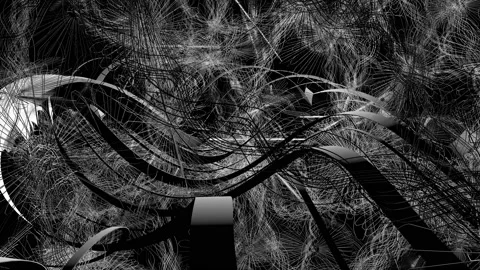 Monochrome ribbons Stock Footage 172047308