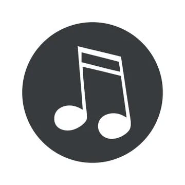 Monochrome round 16th note icon イラスト素材