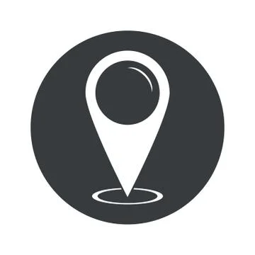 Monochrome round area pointer icon イラスト素材