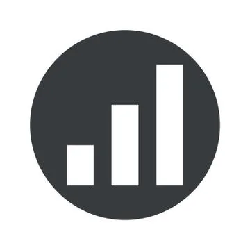 Monochrome round volume scale icon Stock Illustration