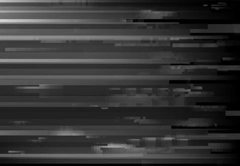 Monochrome screen, TV glitch vector background Illustrazione stock