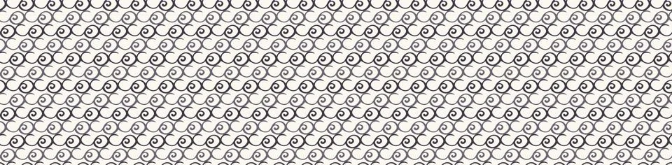 Monochrome scribble line texture border background. Distressed organic painterly Stock Illustration