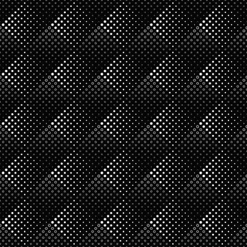 Monochrome seamless abstract circle pattern background design Stock Illustration