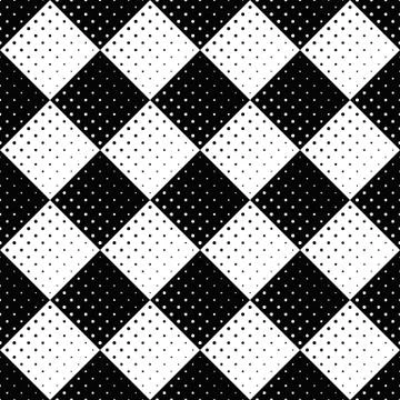 Monochrome seamless abstract dot pattern background design Stock Illustration