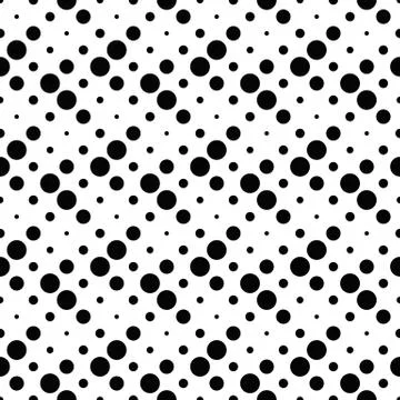 Monochrome seamless abstract dot pattern background design Illustrazione stock