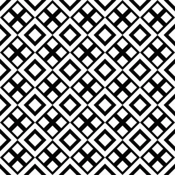 Monochrome seamless abstract square pattern background design Stock Illustration