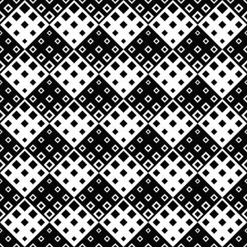 Monochrome seamless abstract square pattern background design 库存插图