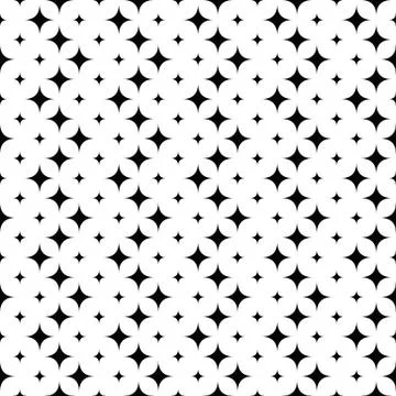 Monochrome seamless abstract star pattern background design イラスト素材