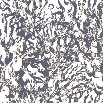 Monochrome seamless abstract texture background with motley graphics. Stock Illustration