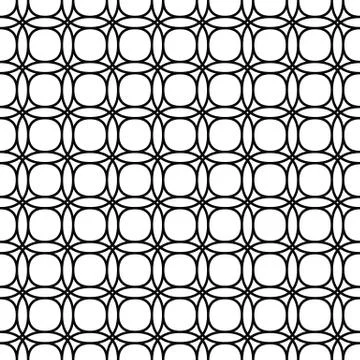 Monochrome seamless double ring pattern Stock Illustration