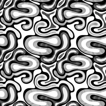 Monochrome seamless graffiti pattern Stock Illustration