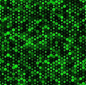 Monochrome seamless honey pattern with halftone hex cells in linear style Illustration