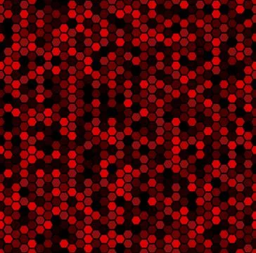 Monochrome seamless honey pattern with halftone hex cells in linear style Illustrazione stock