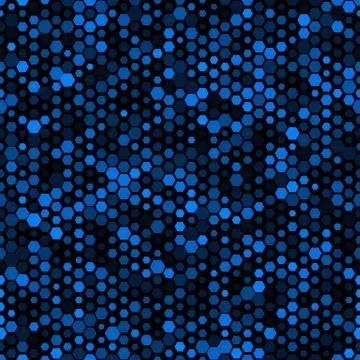 Monochrome seamless honey pattern with halftone hex cells in linear style イラスト素材