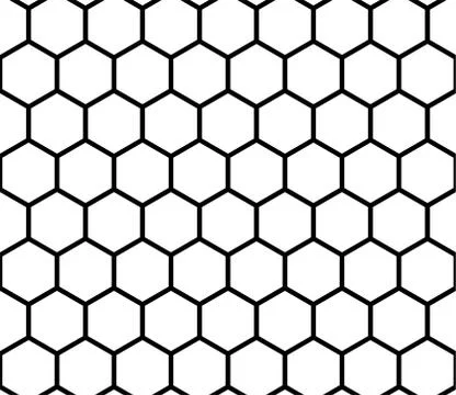 Monochrome Seamless Japanese pattern representing the turtle shell Stock Illustration