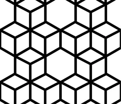 Monochrome Seamless Japanese pattern representing the turtle shell 스톡 일러스트