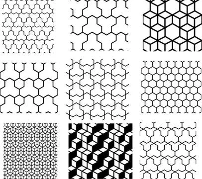Monochrome Seamless Japanese pattern representing the turtle she Stockillustratie