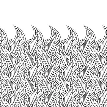 Monochrome seamless pattern background with abstract sea or ocean waves Stock Illustration