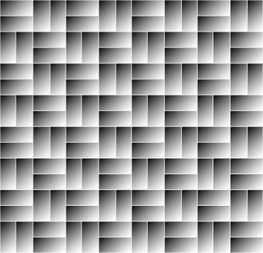 Monochrome seamless pattern with rectangle, squares shapes. Repeatable. Stock Illustration