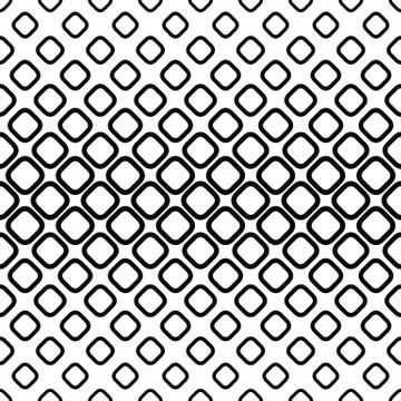 Monochrome seamless pattern from rounded squares Stock Illustration