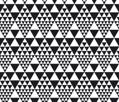 Monochrome seamless pattern vector illustration. Concept geometric tile backg Stock Illustration