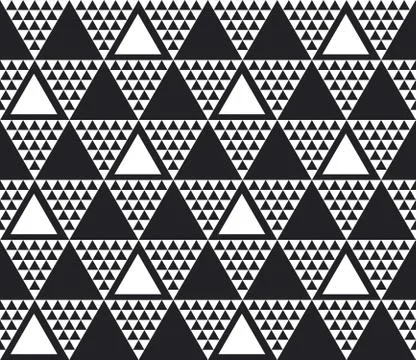 Monochrome seamless pattern vector illustration. Concept geometric tile backg 库存插图