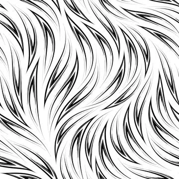 Monochrome seamless vector pattern. Stylized flames or fire. Abstract grunge Stock Illustration