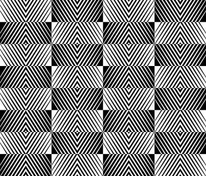 Monochrome, seamlessly repeatable pattern, abstract black and white backgroun Stock Illustration