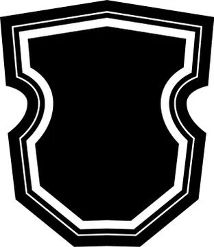 Monochrome shield emblem Stock Illustration