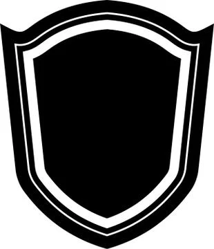 Monochrome shield emblem Stock Illustration