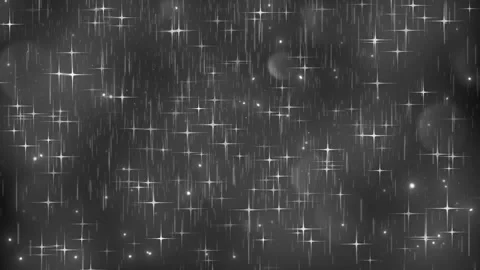 Monochrome shimmering particles floating through dark space abstract motion Stock-Footage 343499874