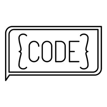 Monochrome silhouette of rectangle text code 스톡 일러스트