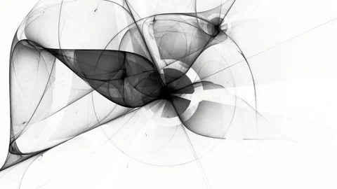 Monochrome Silk Waves Minimalist Abstract Motion Loop Stock Footage 346132773