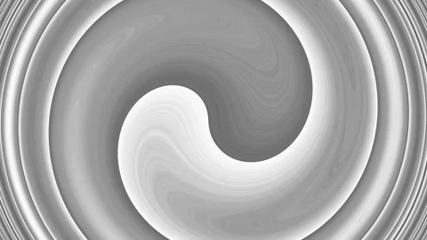 Monochrome silver fluid vortex swirl with smooth rotating motion loop Stock Footage 336211969